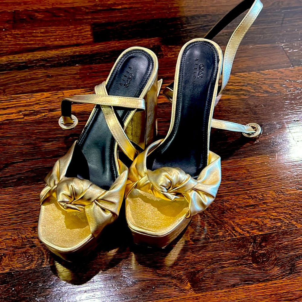 Asos gold heels
